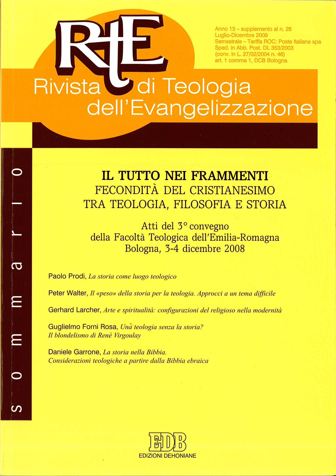 RTE26 copertina suppl. a 13 lugdic2009
