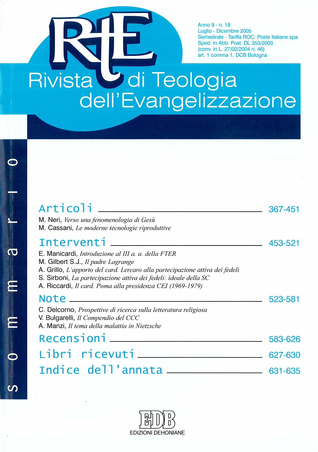 RTE18 copertina a9 lugdic2005